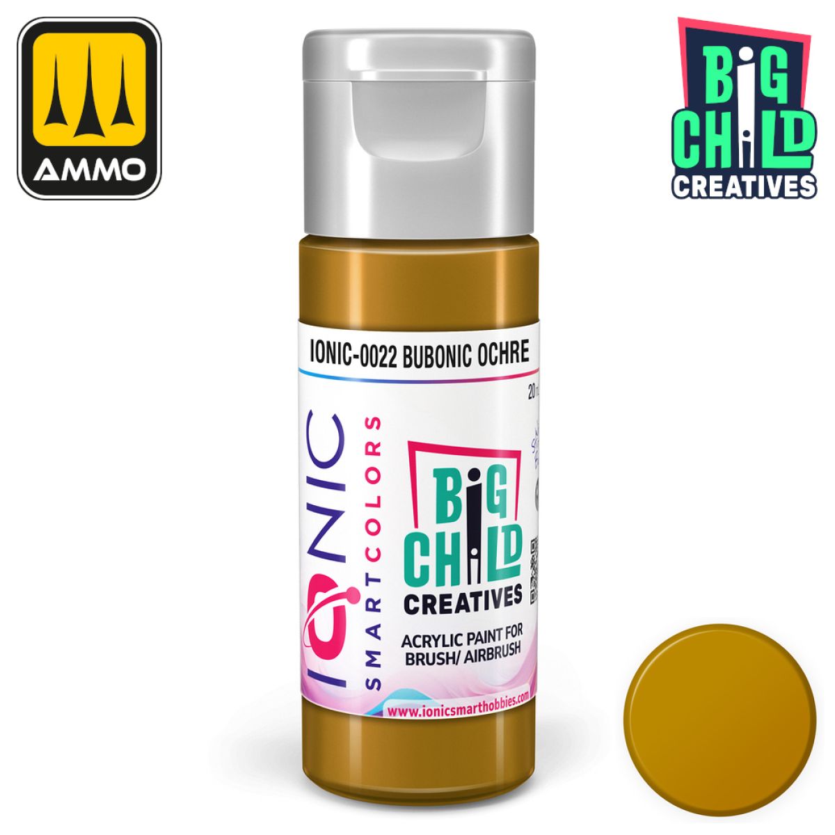 Ionic - Acrylic Paints - Bubonic Ochre 20ml
