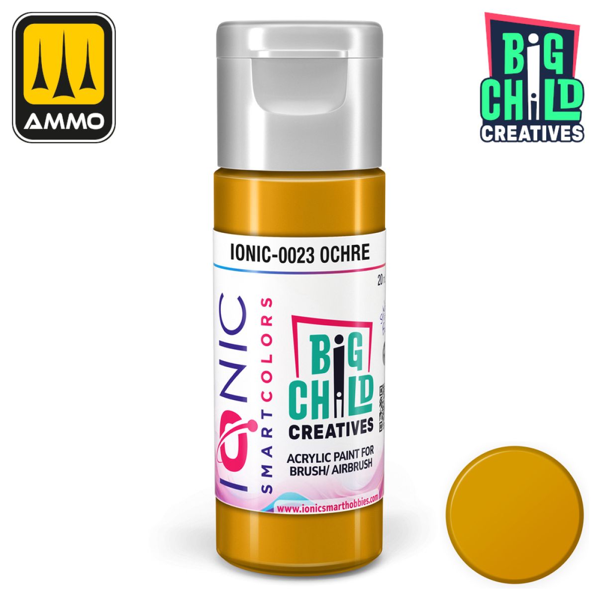 Ionic - Acrylic Paints - Ochre 20ml