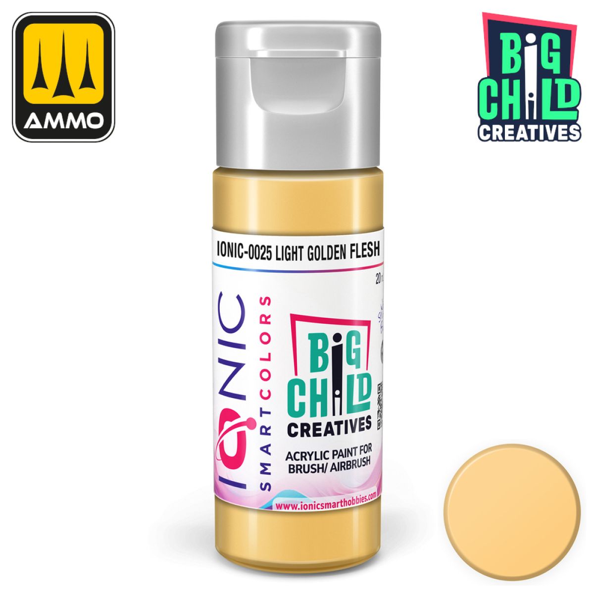 Ionic - Acrylic Paints - Light Golden Flesh 20ml