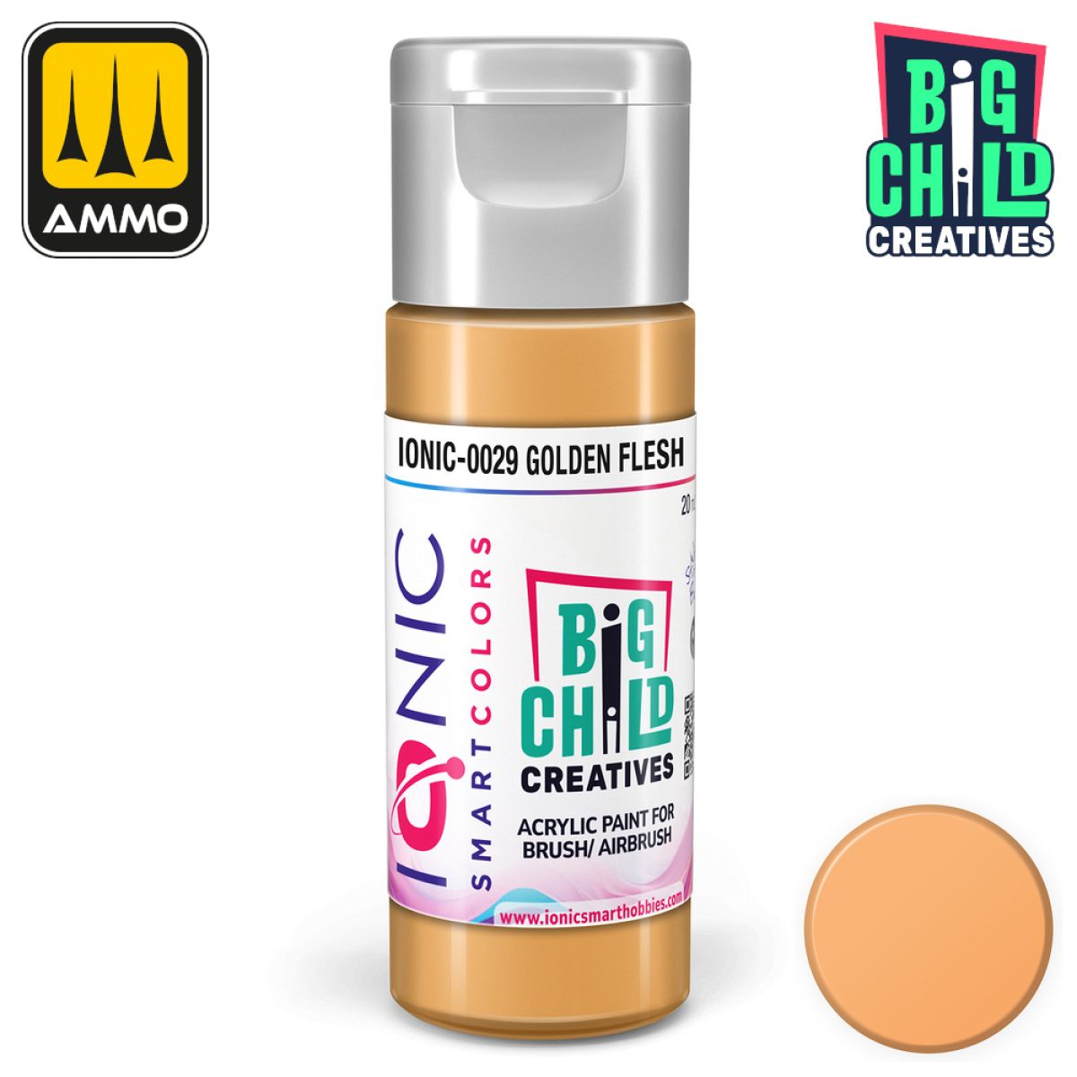 Ionic - Acrylic Paints - Golden Flesh 20ml