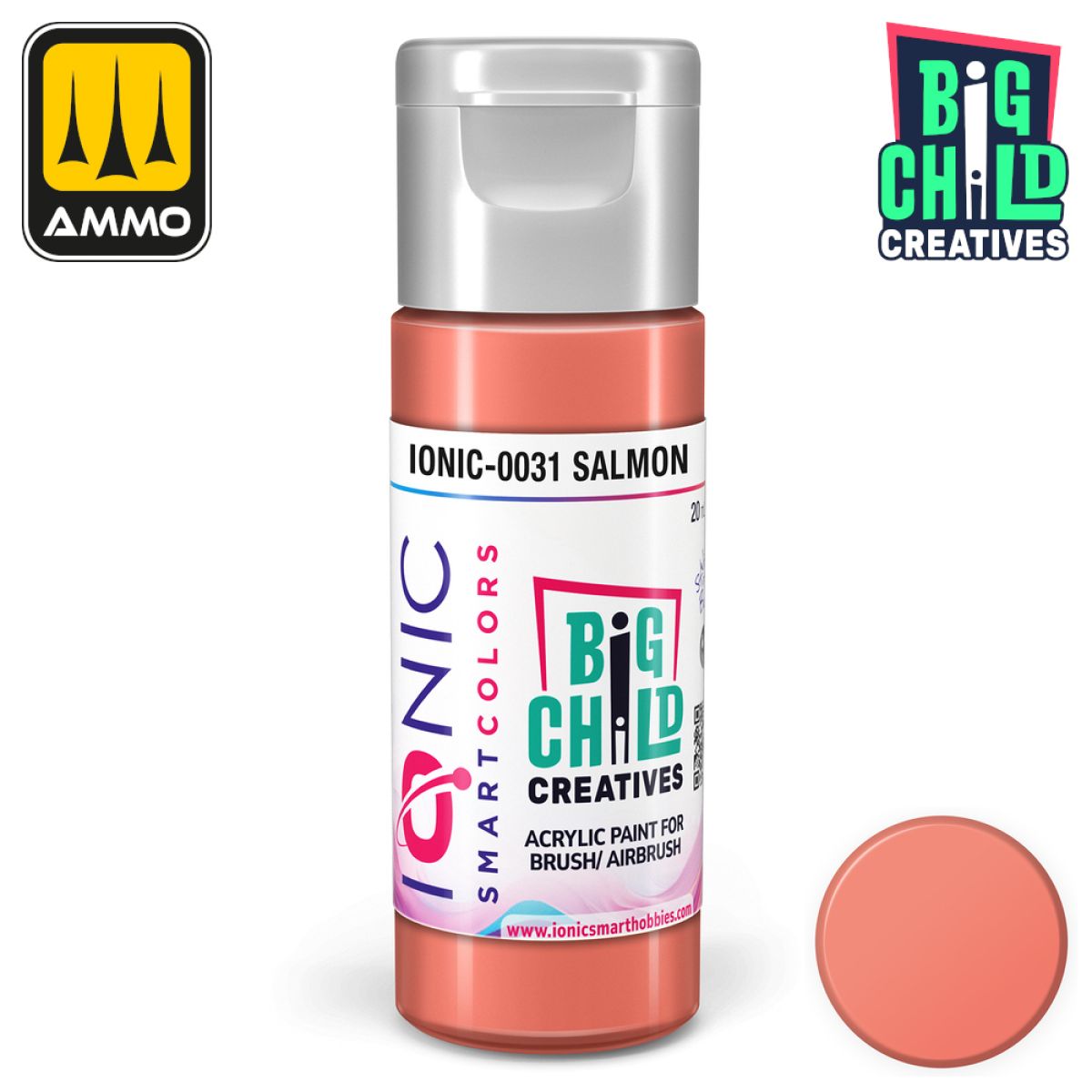 Ionic - Acrylic Paints - Salmon 20ml