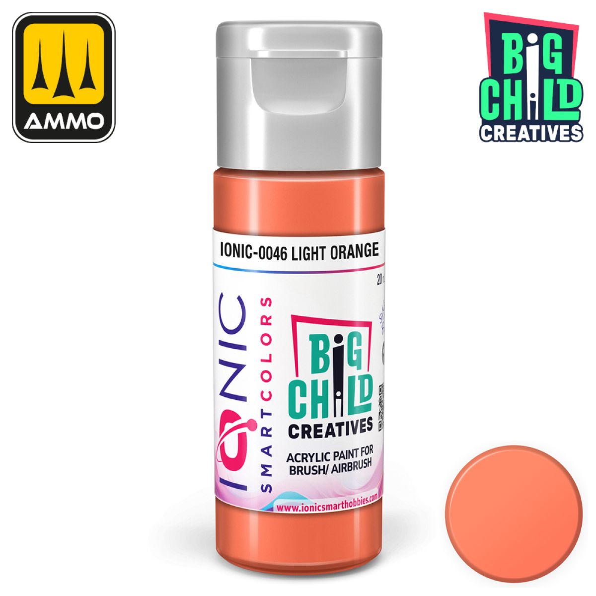 Ionic - Acrylic Paints - Light Orange 20ml