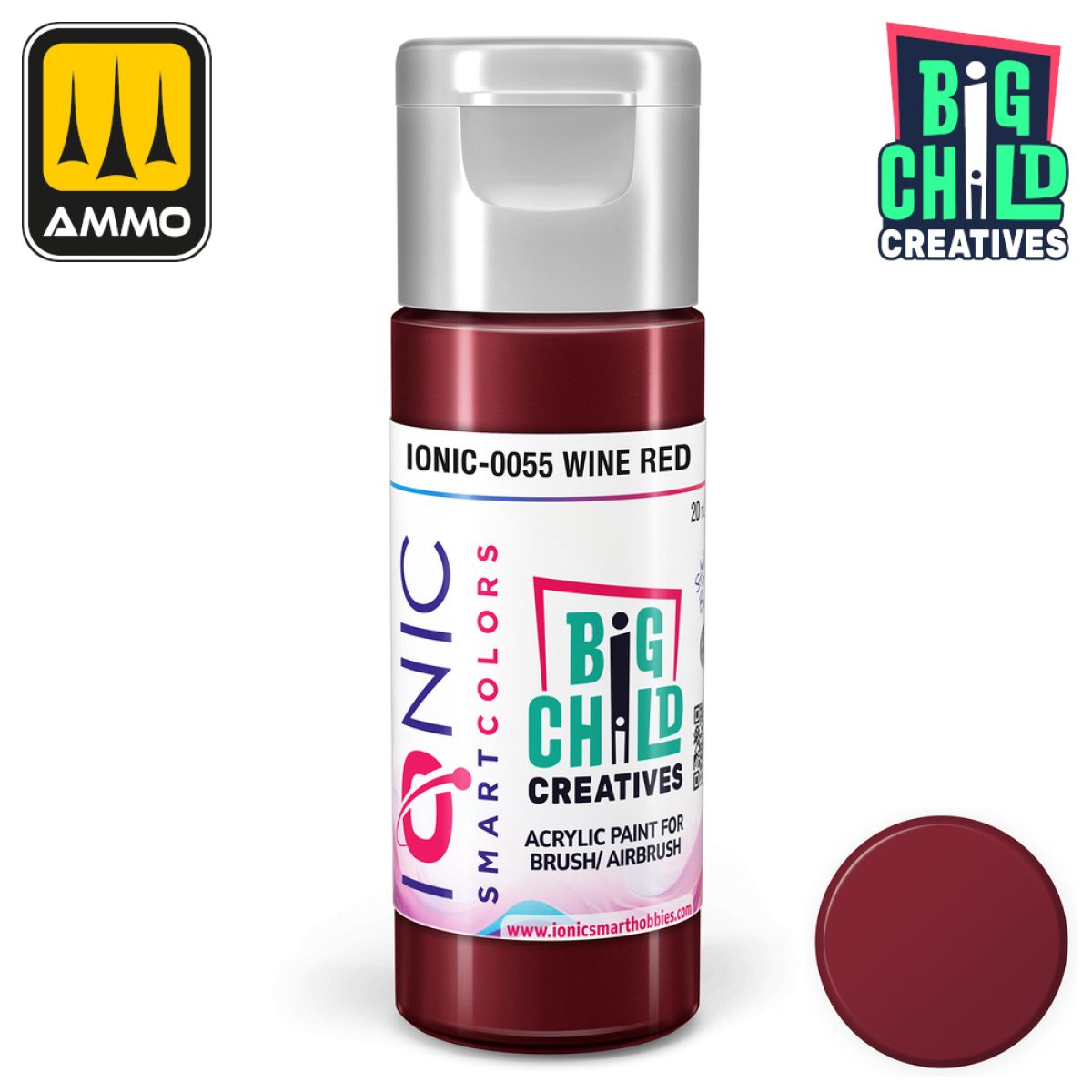 Ionic - Acrylic Paints - Wine Red 20ml