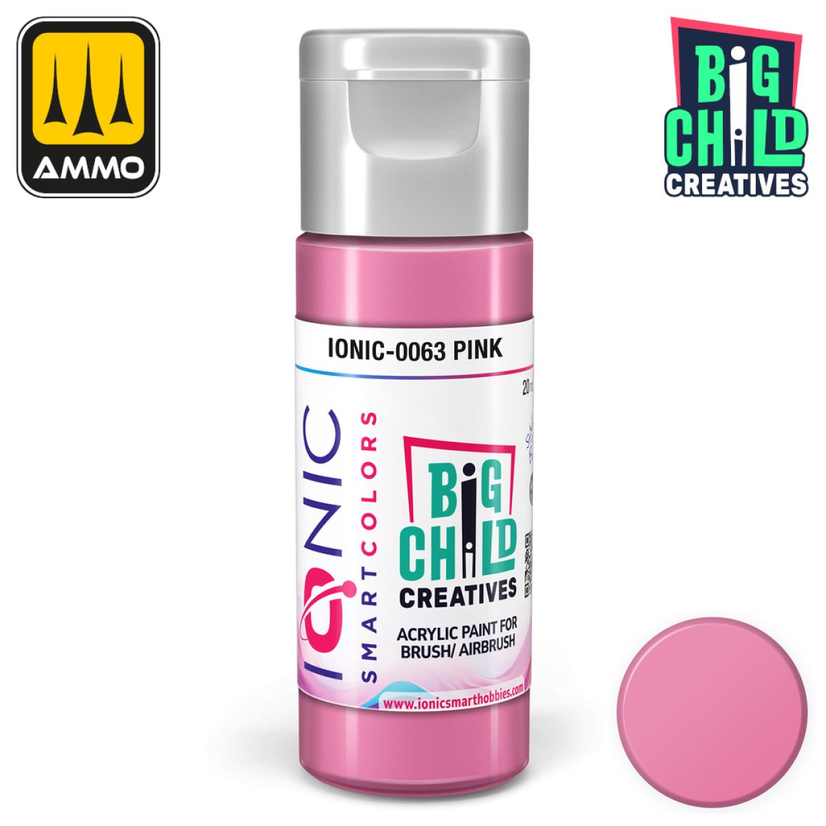 Ionic - Acrylic Paints - Pink 20ml