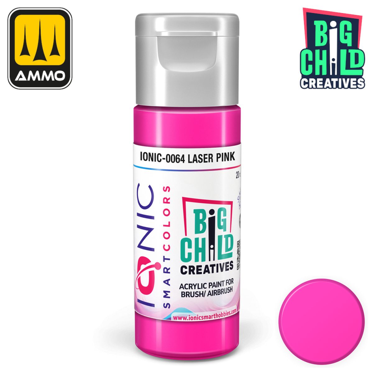 Ionic - Acrylic Paints - Laser Pink 20ml - Warhaus