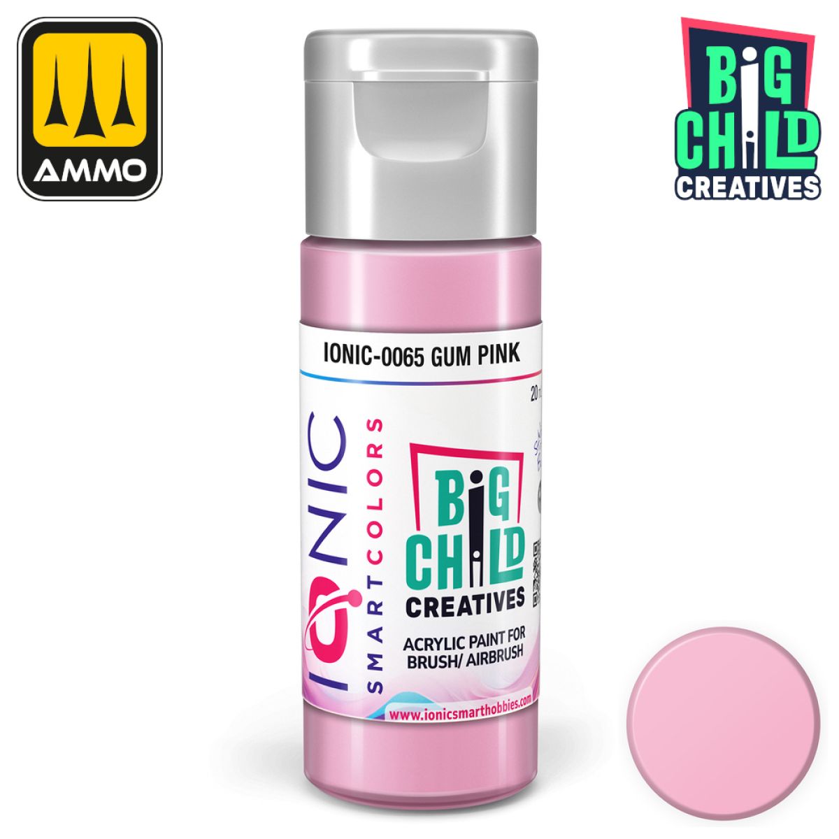 Ionic - Acrylic Paints - Gum Pink 20ml