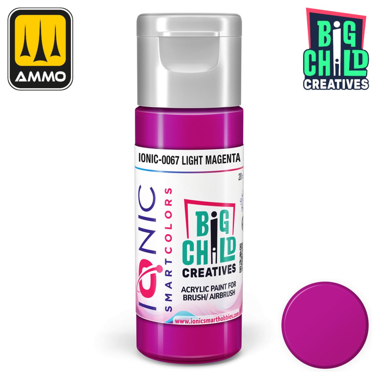 Ionic - Acrylic Paints - Light Magenta 20ml