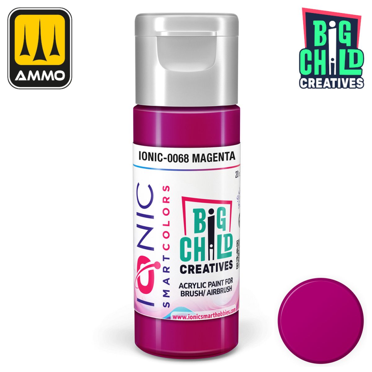 Ionic - Acrylic Paints - Magenta 20ml
