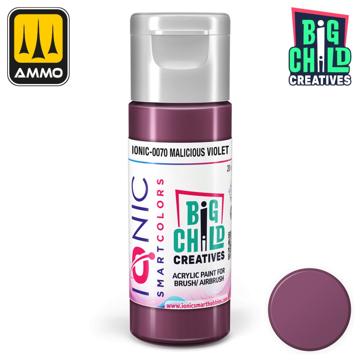 Ionic - Acrylic Paints - Malicious Violet 20ml