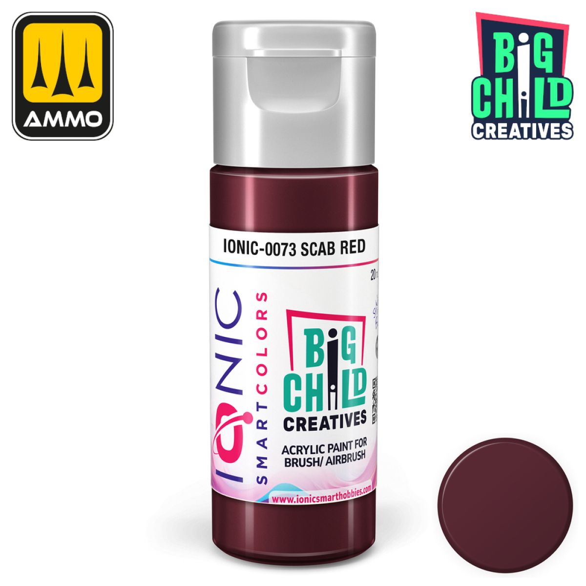 Ionic - Acrylic Paints - Scab Red 20ml