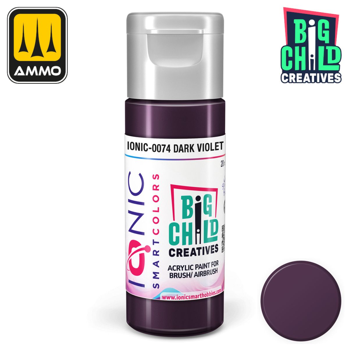 Ionic - Acrylic Paints - Dark Violet 20ml