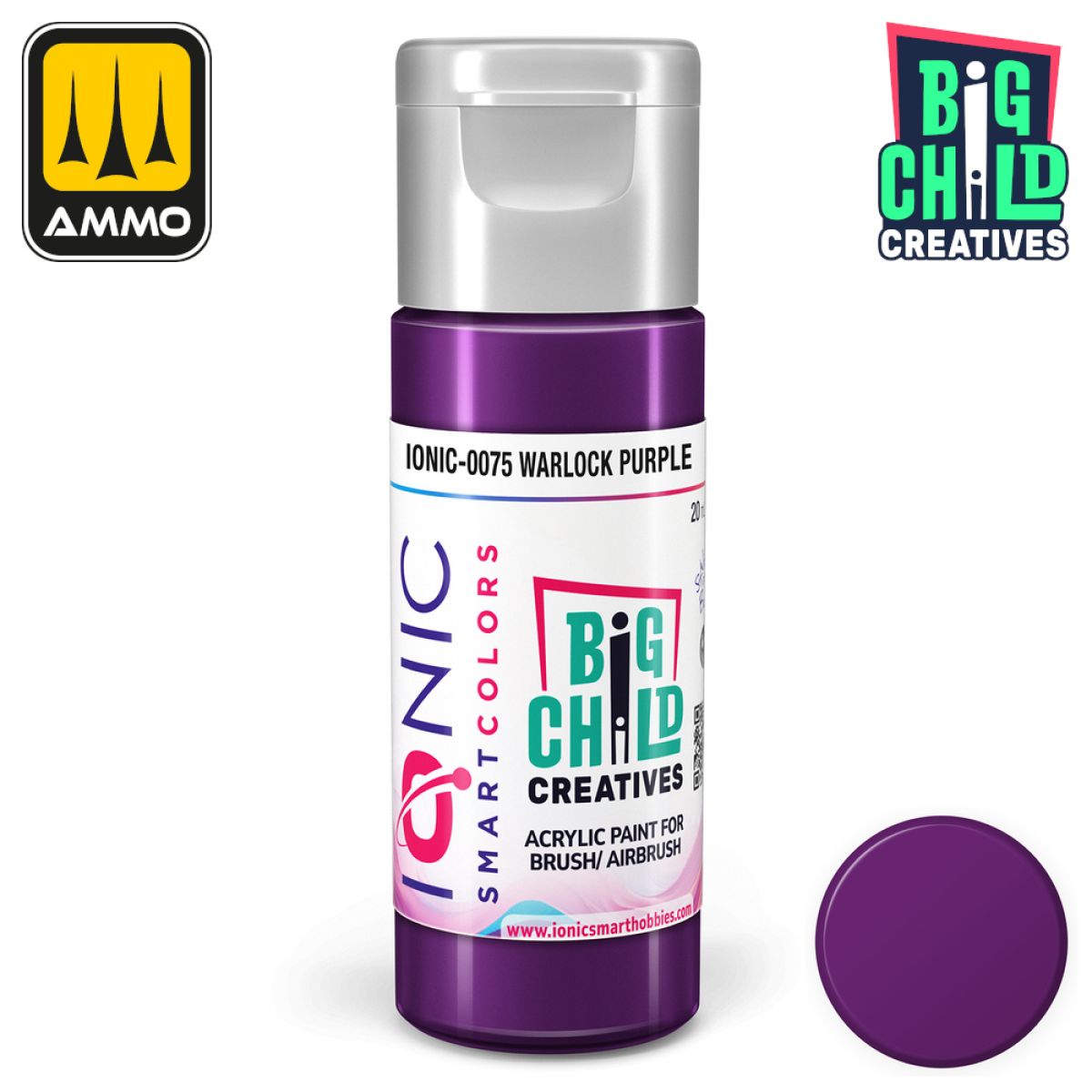 Ionic - Acrylic Paints - Warlock Purple 20ml