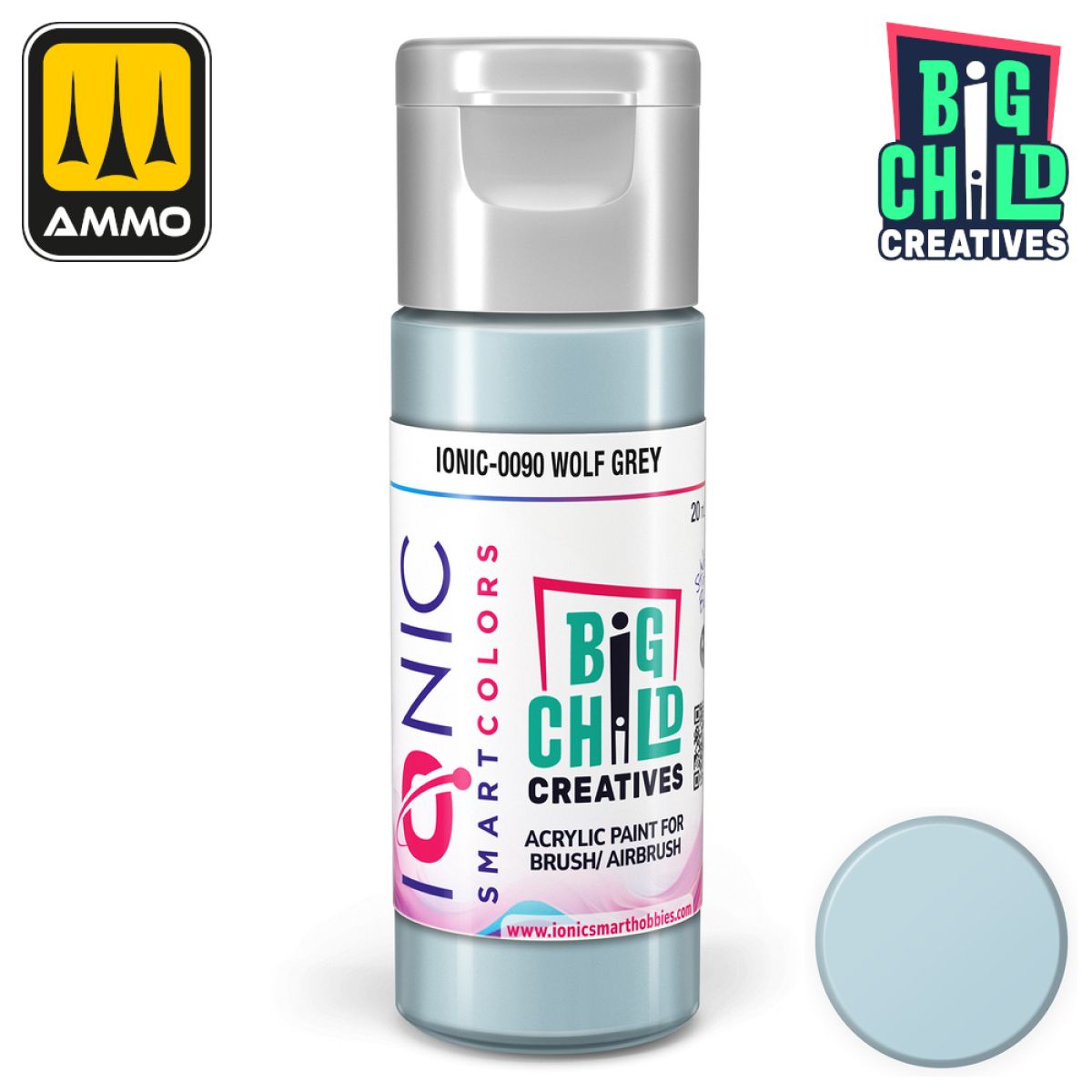 Ionic - Acrylic Paints - Wolf Grey 20ml