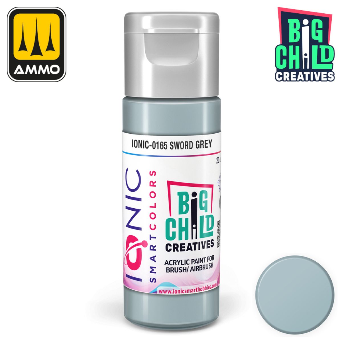 Ionic - Acrylic Paints - Sword Grey 20ml