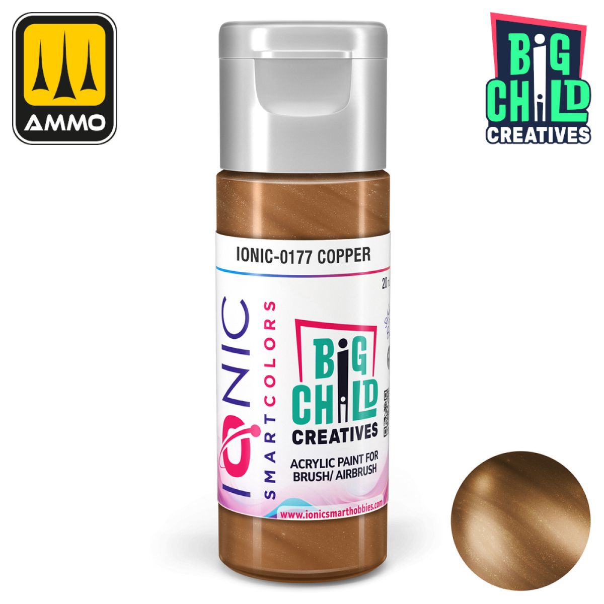 Ionic - Acrylic Paints - Copper 20ml