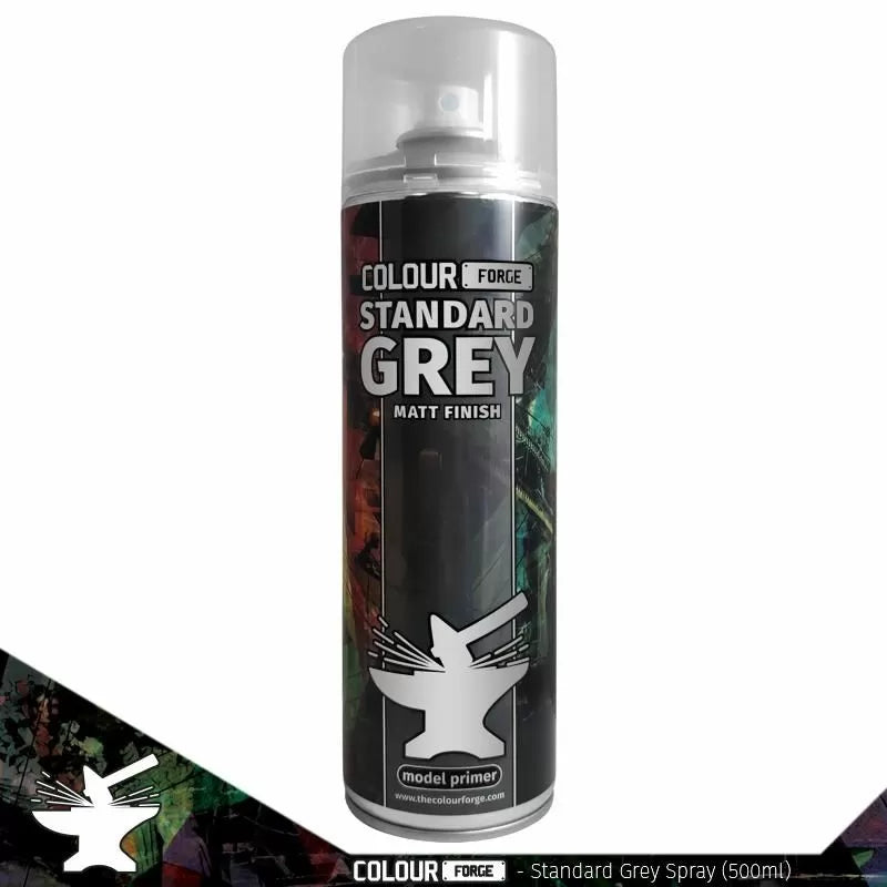 Colour Forge - Aerosol Spray Primer - Standard Grey 500ml - Warhaus