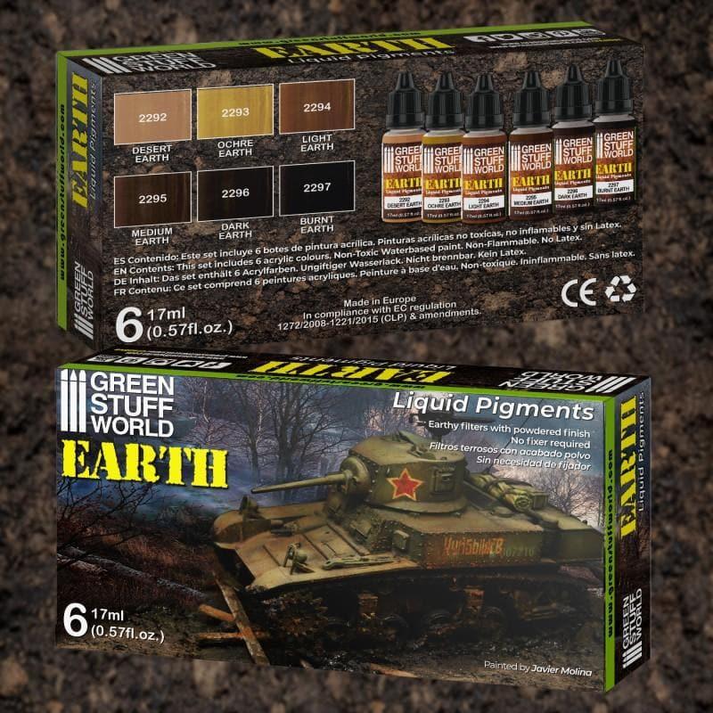 Green Stuff World: Liquid Pigments Paint Set - Earth (Box of 6)