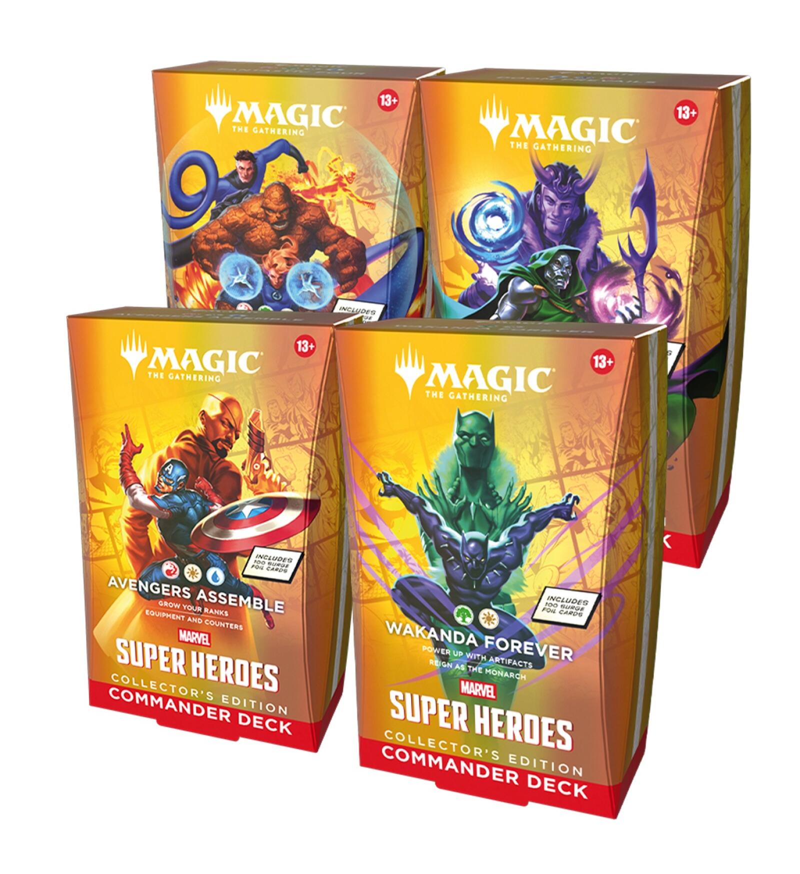 Magic the Gathering Marvel Super Heroes Collector Commander Decks (4 Decks Per Display)