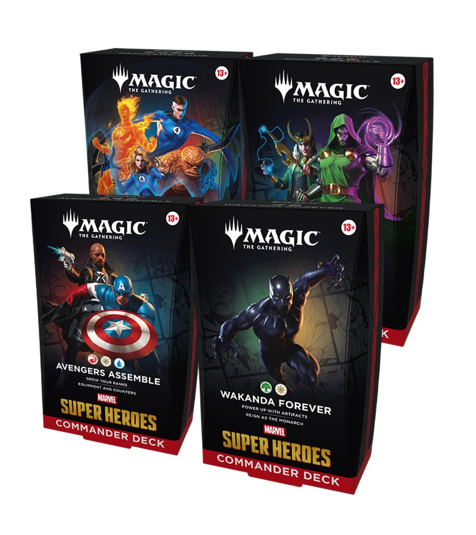 Magic the Gathering Marvel Super Heroes Commander Decks (4 Decks Per Display)