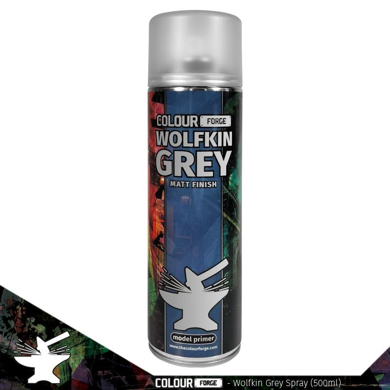 Colour Forge: Aerosol Spray Primer - Wolfkin Grey 500ml