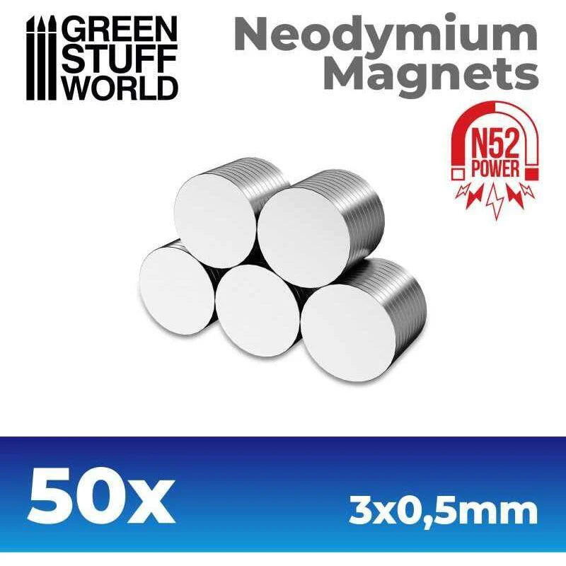Green Stuff World: Neodymium Magnets 3x0'5mm - 50 units (N52)