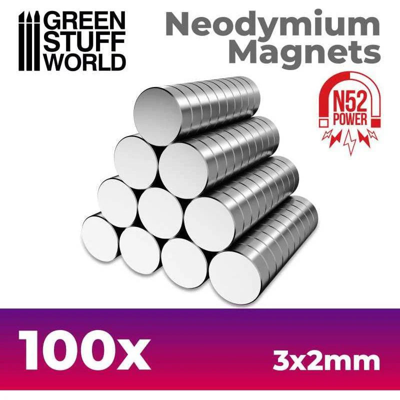 Green Stuff World: Neodymium Magnets 3x2mm - 100 units (N52)