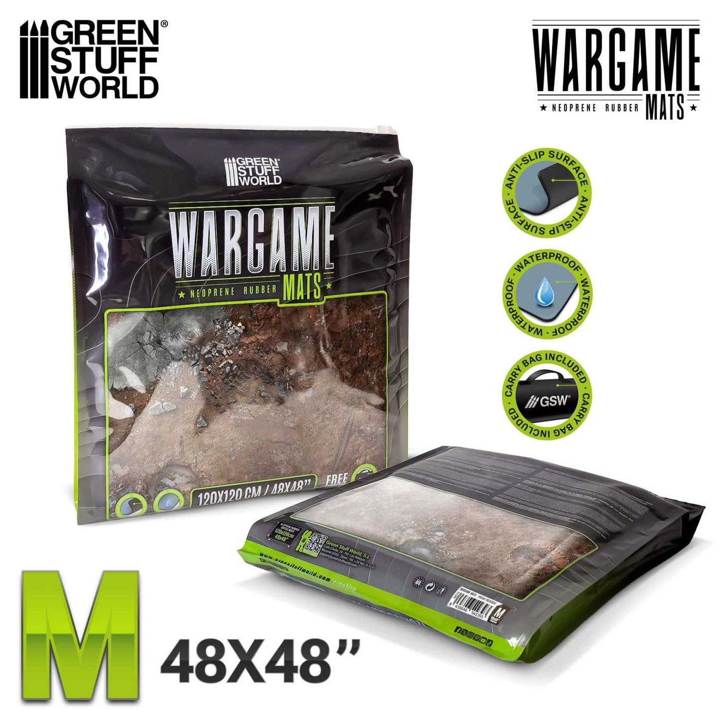 Green Stuff World: Neoprene Mat 4x4' Dread Trenches (120x120cm)