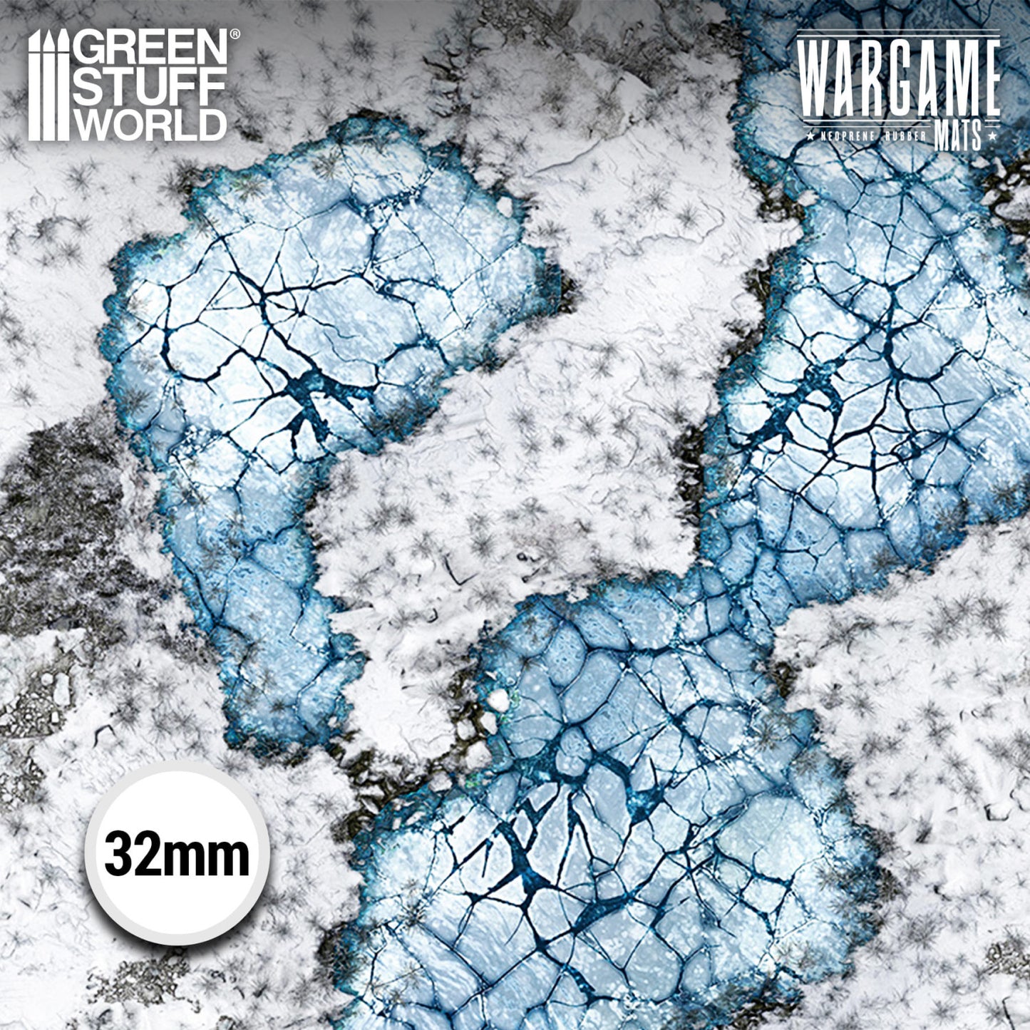 Green Stuff World: Neoprene Mat 4x6' Blizzard Hollows (120x180cm)