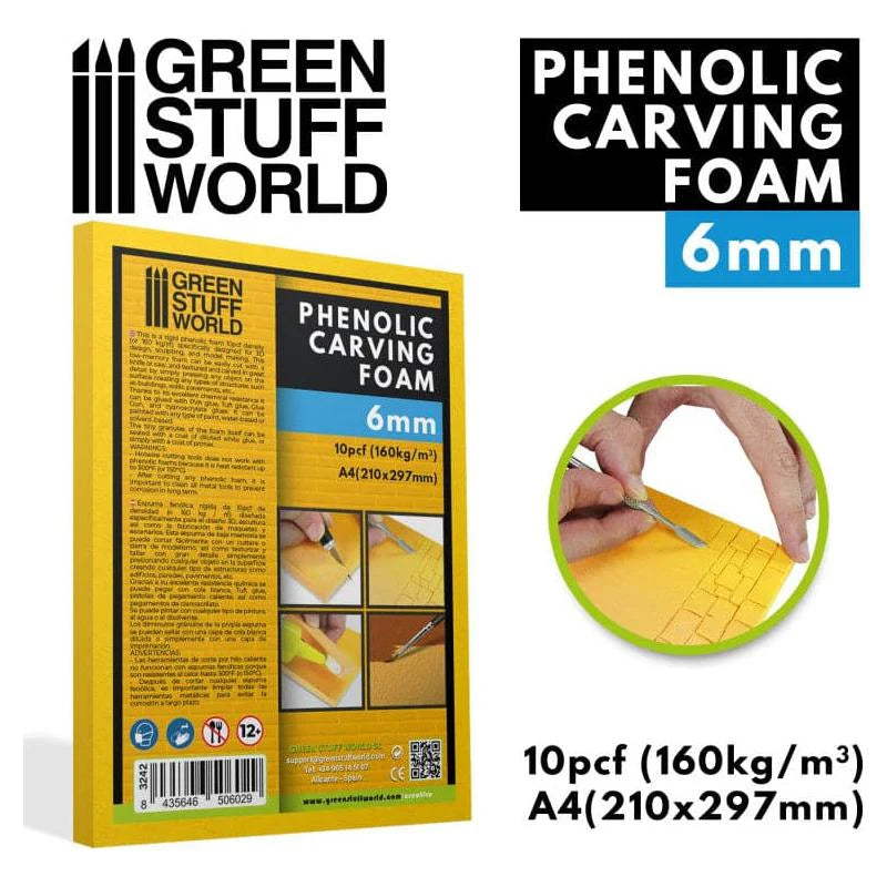 Green Stuff World: Phenolic Carving Foam 6mm - A4 size