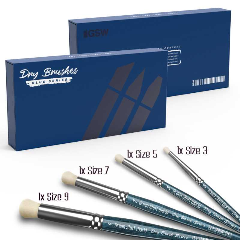Green Stuff World: Premium Dry Brush Set - Blue Series