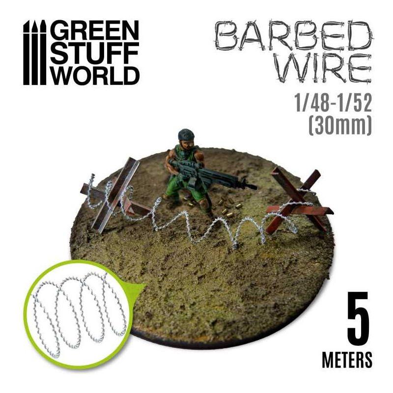Green Stuff World: Simulated Barbed Wire - 1/48-1/52 (30mm)