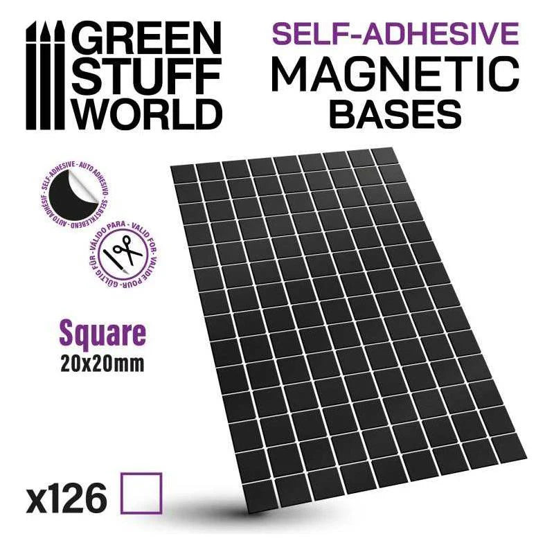 Green Stuff World: Square Magnetic Sheet Self-Adhesive - 20x