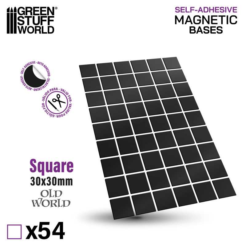 Green Stuff World: Square Magnetic Sheet Self-Adhesive - 30x30mm