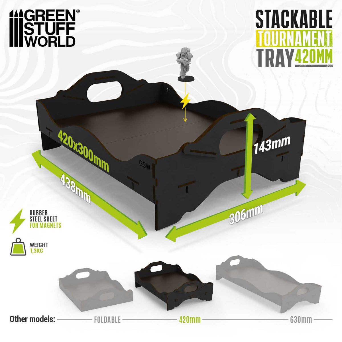 Green Stuff World: Stackable Tournament Tray 420mm