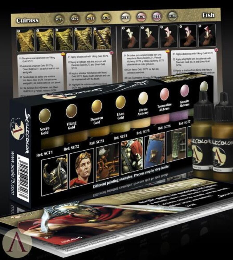 Scale 75: Scalecolor - Metal n' Alchemy - Golden Paint Set - Warhaus