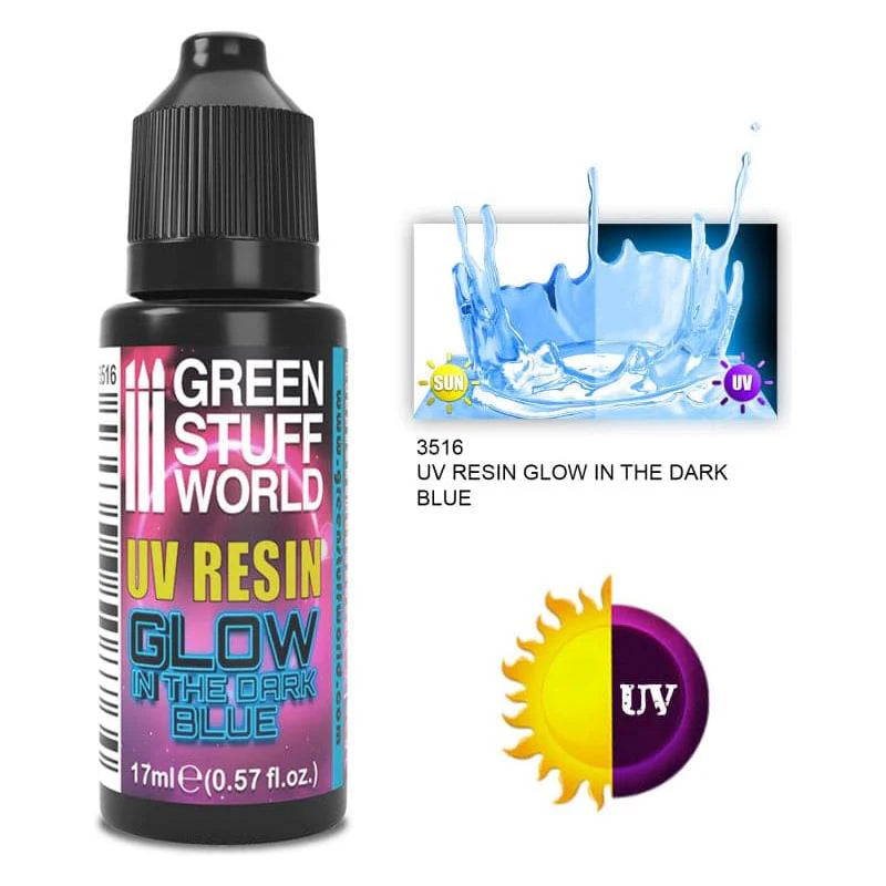 Green Stuff World: UV Resin 17ml Blue - Glow in the Dark - Warhaus