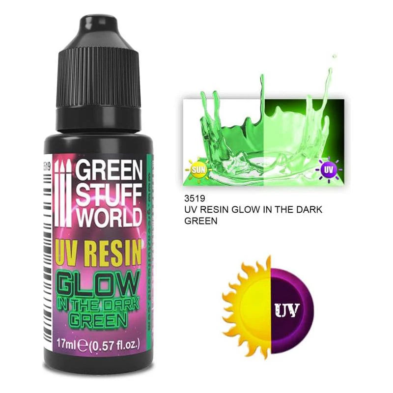 Green Stuff World: UV Resin 17ml Green - Glow in the Dark - Warhaus