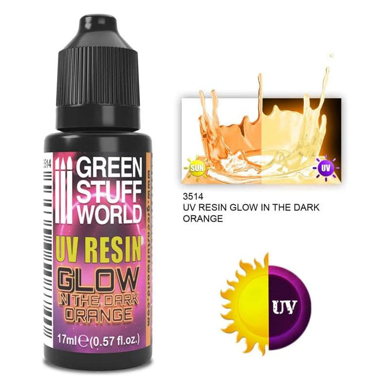 Green Stuff World: UV Resin 17ml Orange - Glow in the Dark - Warhaus
