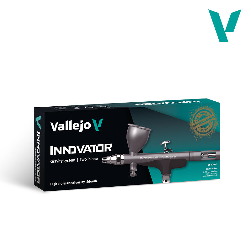 INNOVATOR By Vallejo - Gravity System - 2 in 1 (0.2 & 0.3) Precision Airbrush