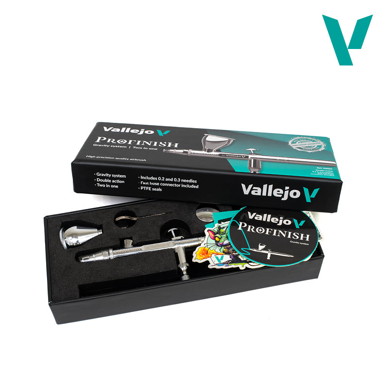 PROFINISH By Vallejo - Gravity System - 2 in 1 (0.2 & 0.3) Professional Airbrush