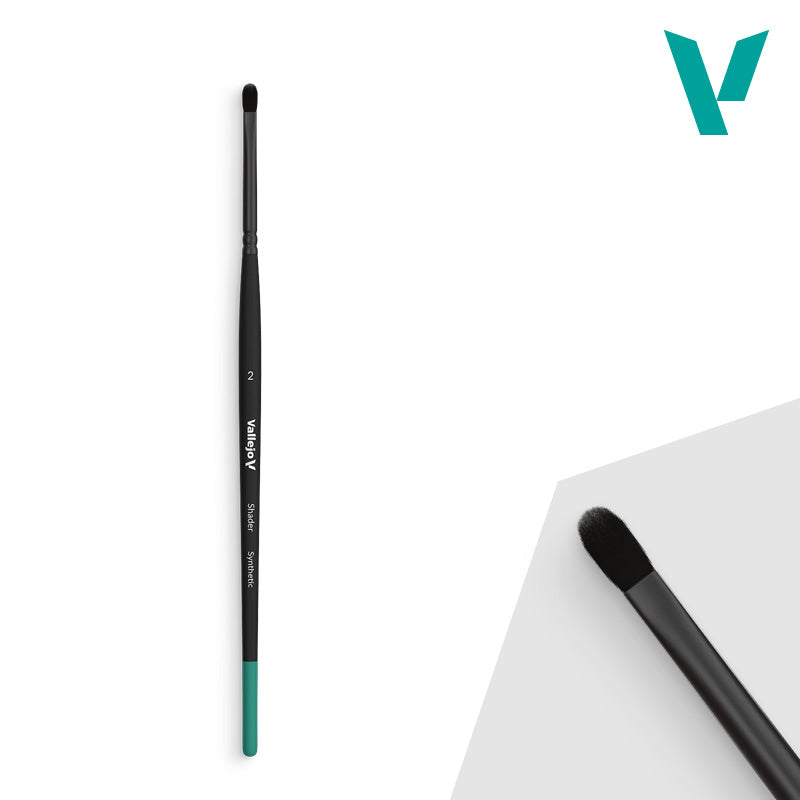 Vallejo Brushes - Shader - Filbert Shader Flat Synthetic Brush No. 2