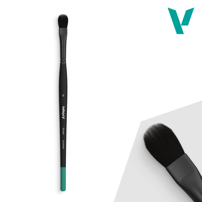 Vallejo Brushes - Shader - Filbert Shader Flat Synthetic Brush No. 8
