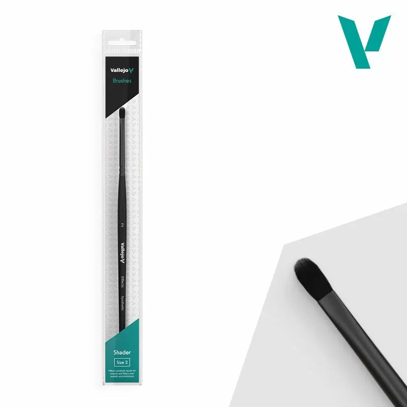 Vallejo Brushes - Shader - Filbert Shader Flat Synthetic Brush No. 2 - Warhaus