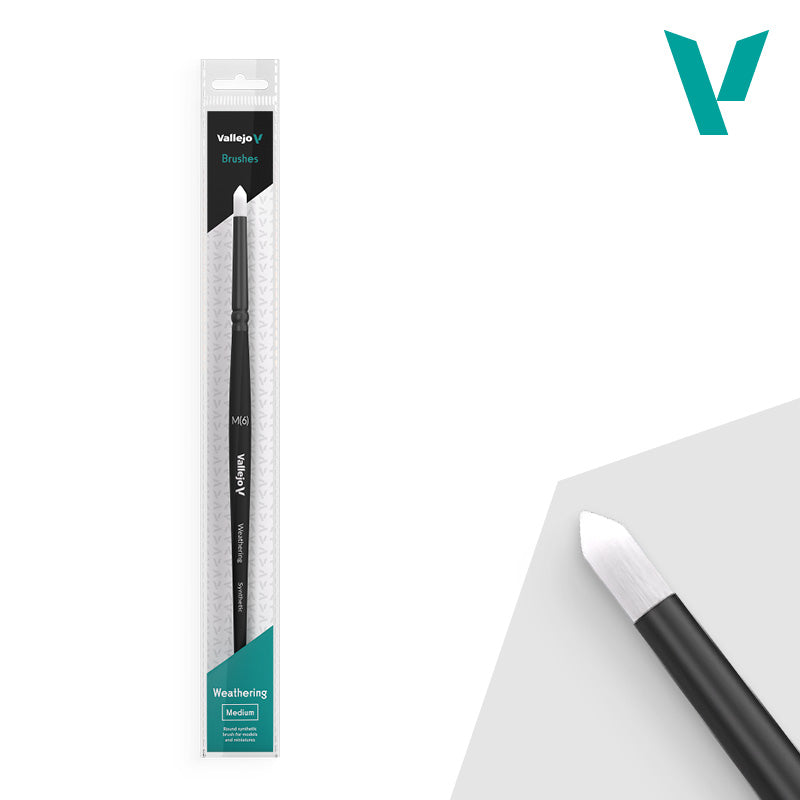 Vallejo Brushes - Weathering Round - Synthetic Brush Medium