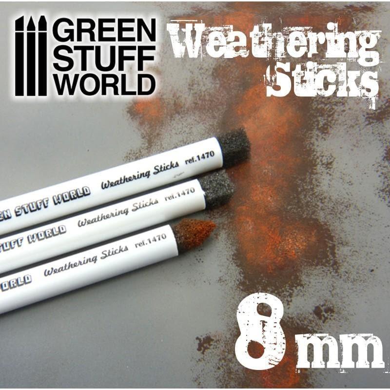 Green Stuff World: Weathering Brushes 8mm (set 3pc)