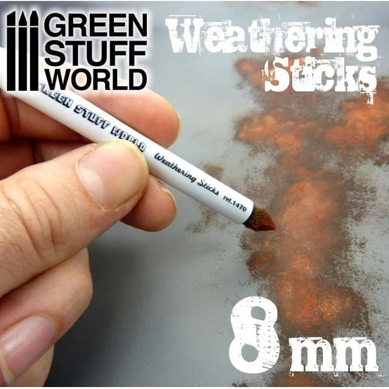 Green Stuff World: Weathering Brushes 8mm (set 3pc)