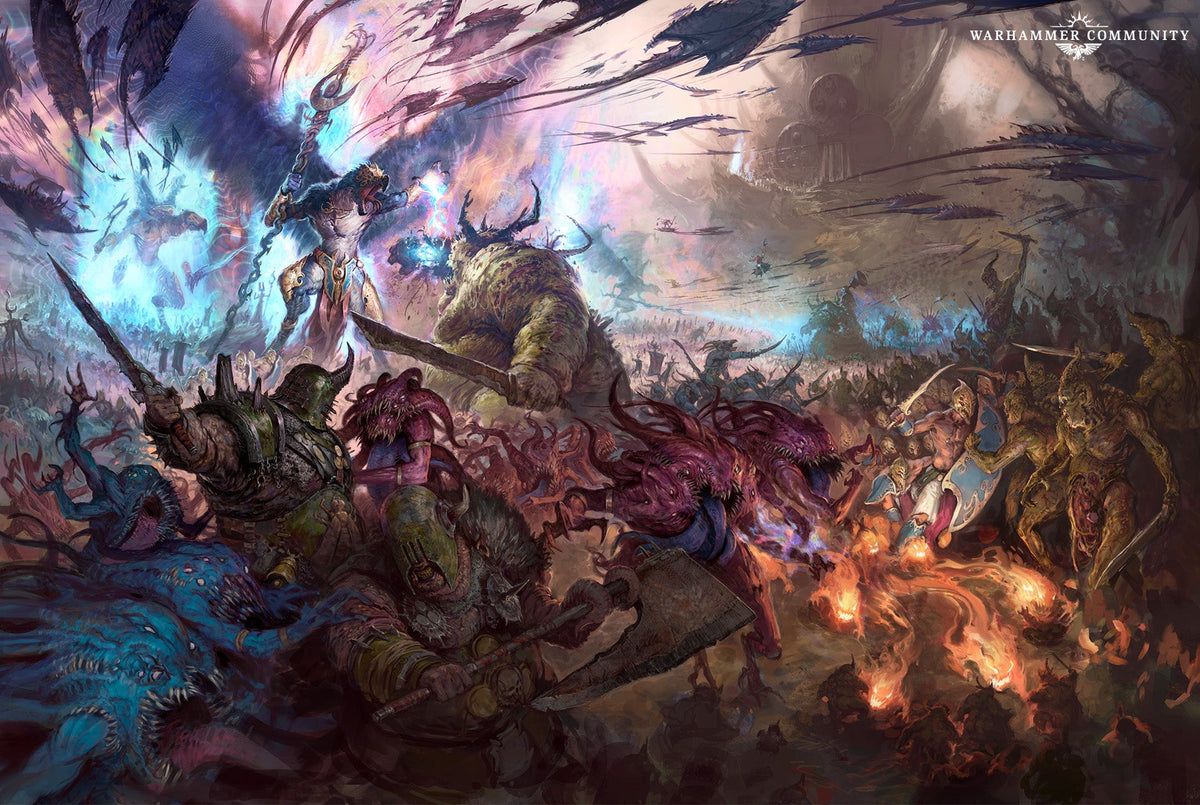 Disciples of Tzeentch battle artwork
