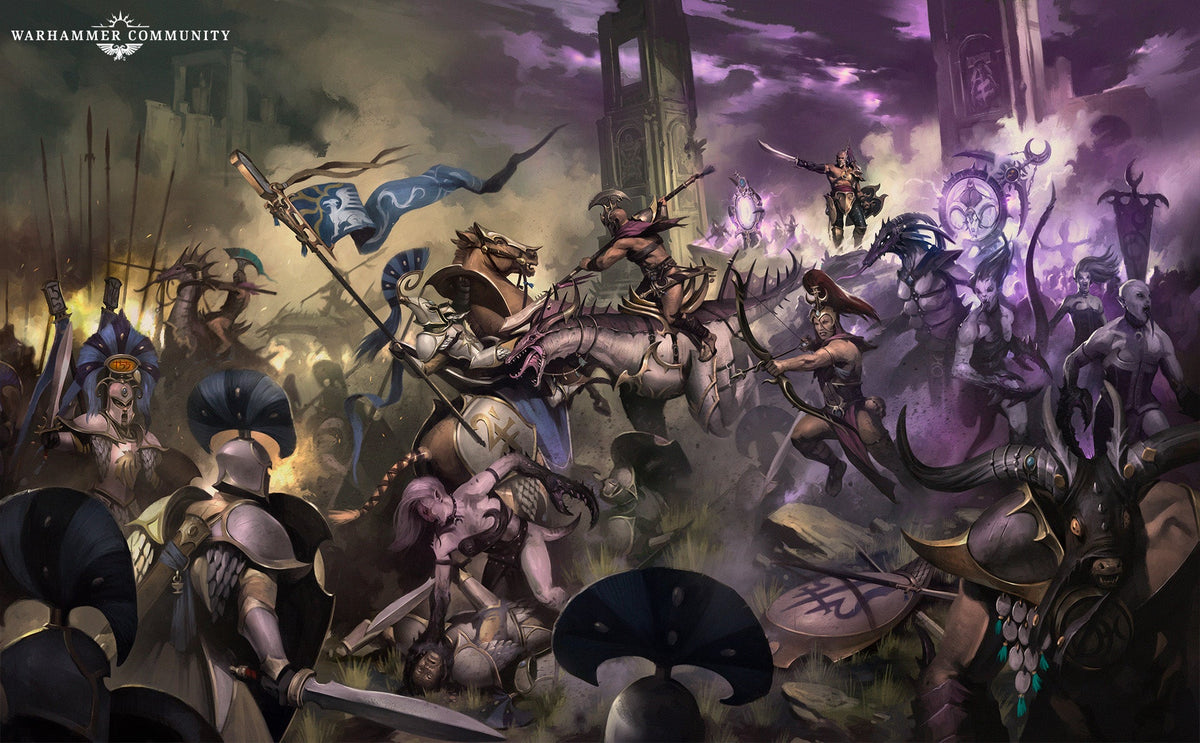 Hedonites of Slaanesh battle artwork