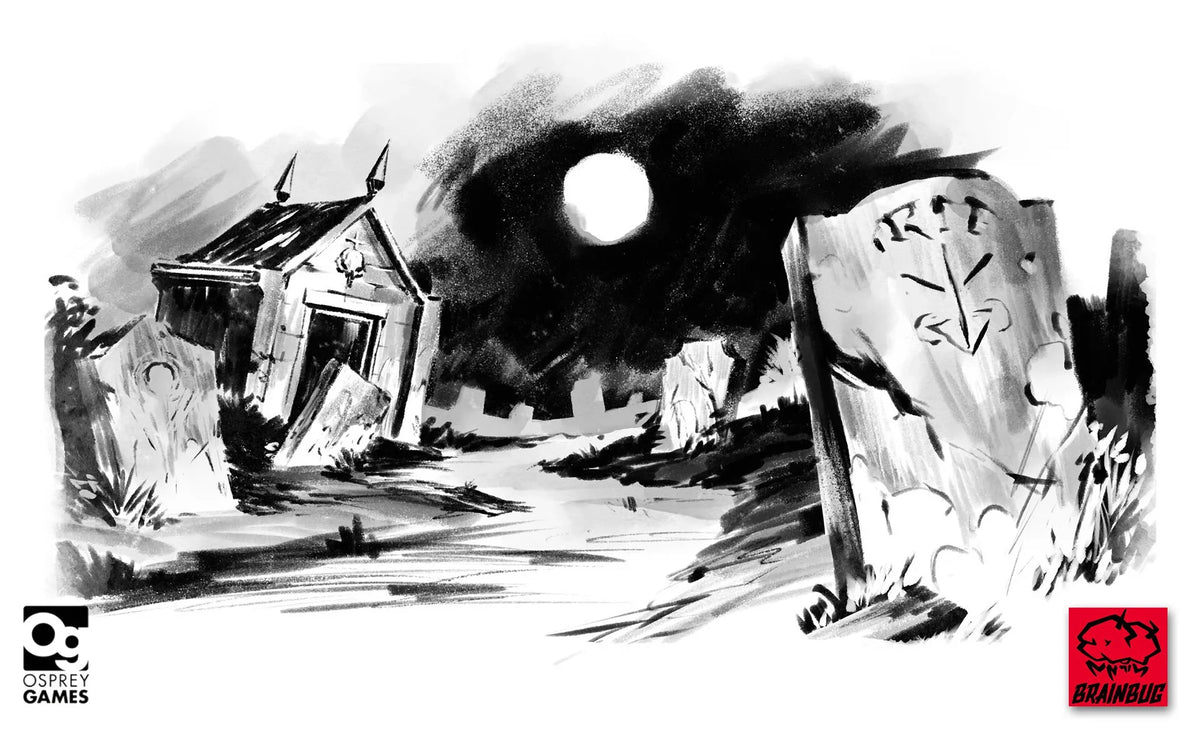 The Silver Bayonet graveyard artwork by Brainbug Design
