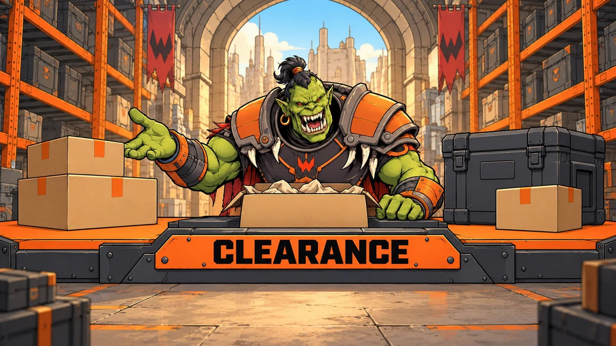 Warhaus clearance character and collection sign